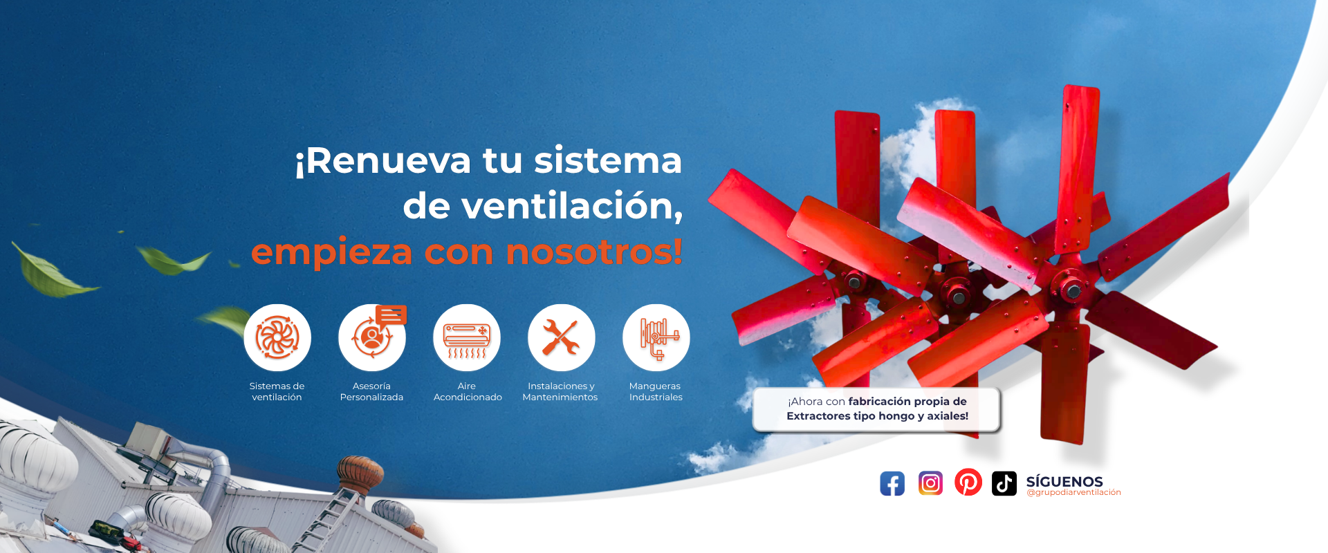 Sistema de ventilación industrial instalado por Grupo DIAR