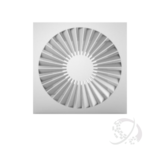 Difusor modular de Acero para plafón tipo torbellino.